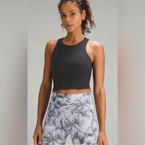 Lululemon women’s top crop Invigorate Training Tank Top
Graphite Grey Sz 4